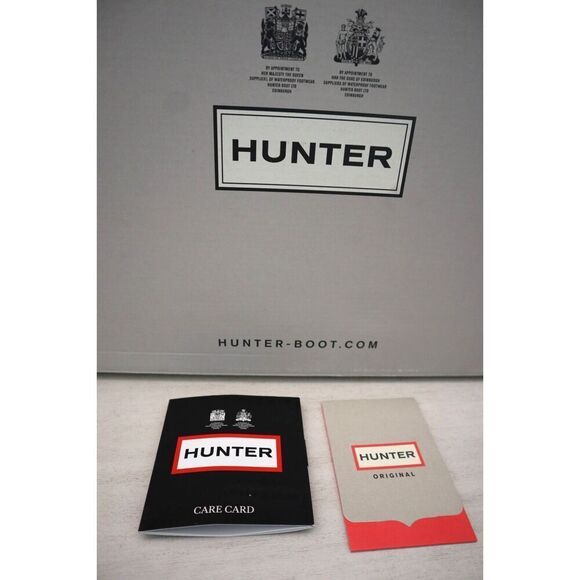 Hunter Men Sz 4 WMNs 5 Black Original Back Adjustable Gloss Tall Rain Boots - Picture 2 of 16